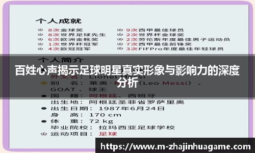 百姓心声揭示足球明星真实形象与影响力的深度分析